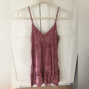 LA Hearts Pac Sun floral with hearts mini dress size small